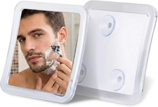 Small Travel Shower Mirror - Fogless Shower Shaving Mirror with Triple Suction