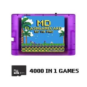 4000-in-1 Mega Genesis MD V3 Pro Game Card for SEGA Consoles with 4GB TF Card
