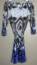 Loving It Womens Plus 3XL Floral Bright Tie Around Flattering Dress NWT