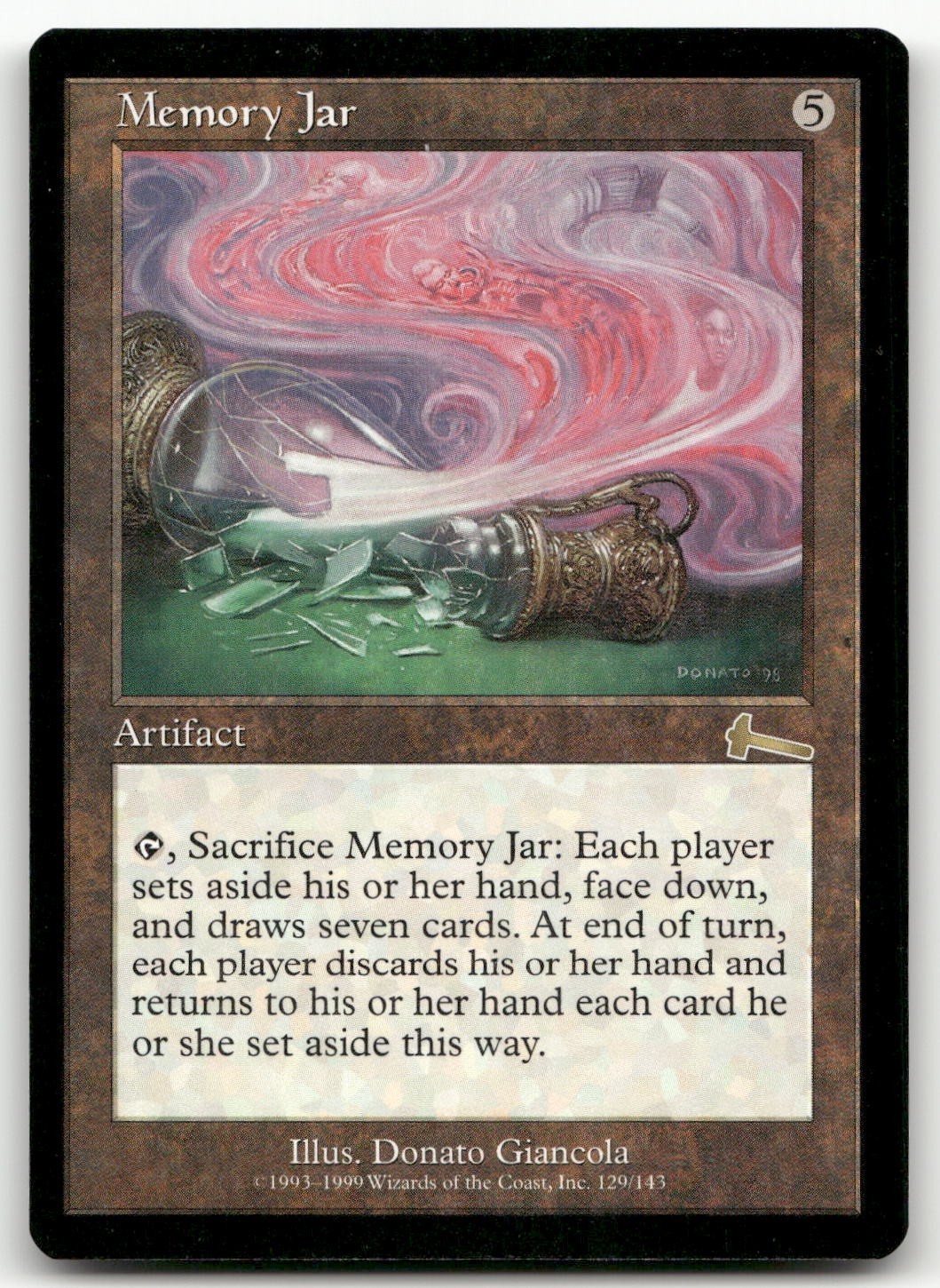 Memory Jar #129 (NM) Urza's Legacy ULG Magic MTG