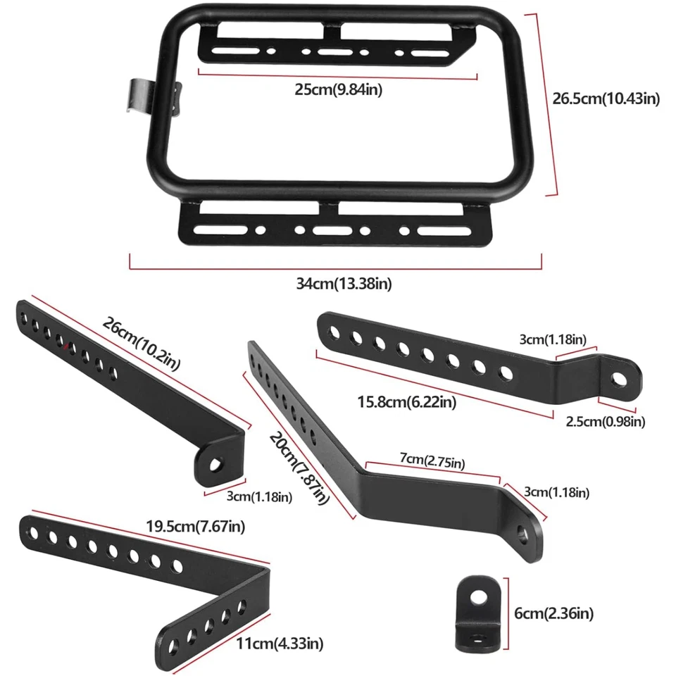 Universal Motorcycle Pannier Rack Mounting Kit - Adjustable Brackets & Fixings - Image 4 of 4