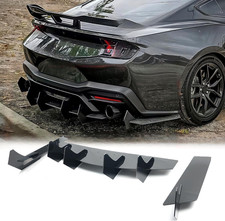 Rear Bumper Diffuser for Ford Mustang 2015-2023 V2 Style Glossy Black ABS Rear S