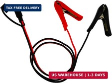  Updated Version 3.2FT Battery Clip-on Crocodile Clamps to SAE Connector, 14AWG