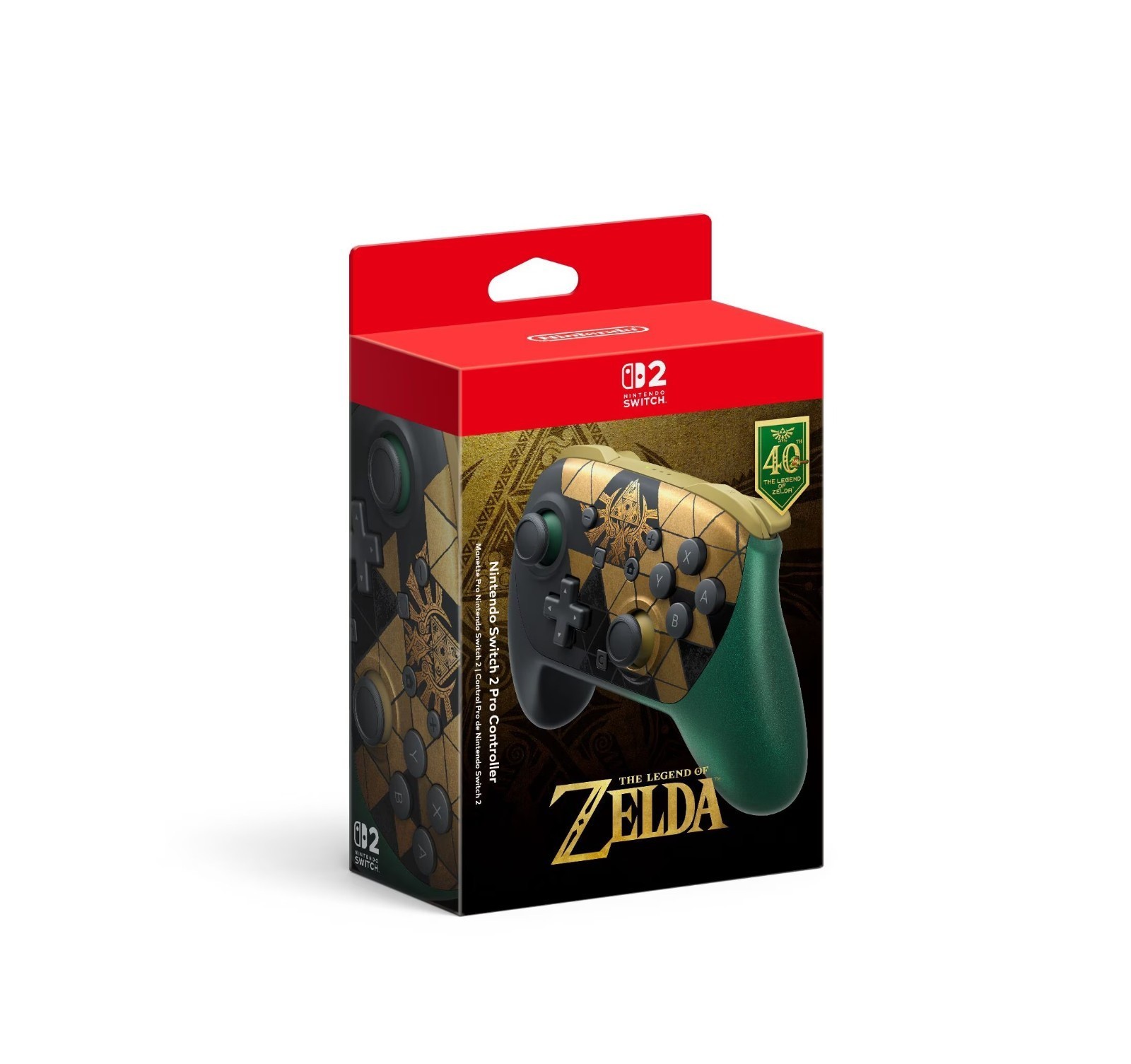 Nintendo Switch 2 Pro Controller The Legend of Zelda 40th Anniversary Edition