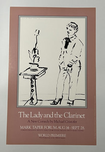 1980 The Lady and the Clarinet Window Card 14x22 David Hockney Artwork Poster