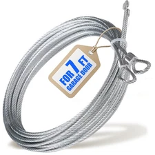 2-Pack 8ft-9in Garage Door Replacement Cable 3/32in for 7ft Doors Galvanized Set