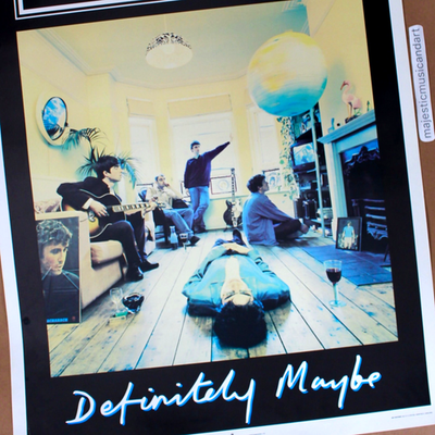 ORIGINAL 1994 ENGLAND OASIS DEFINITELY MAYBE LARGE VINTAGE POSTER