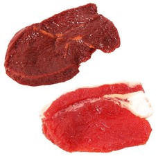 Lifelike Fake Fresh Meat Set - 2 Pcs Artificial Pork  Beef for Kitchen Decor, D