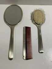Vtg Elgin American Vanity Set Includes Mirror, Brush & Comb