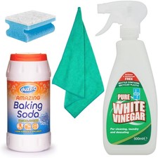 Baking Soda For Cleaning 350g and White Vinegar For Cleaning 500ml Bundled with 32.12 per litre