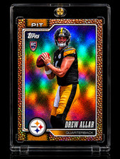 DREW ALLAR ROOKIE BROWN LEATHER REFRACTOR TOPPS Holo 2026 Rare STEELERS