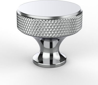 Amerdeco 10 Pack Polished Chrome Knurled Cabinet Knobs Kitchen Cabinet Handles f