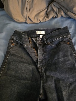 SOFIA JEANS by SOFIA VERGARA Women's Dark Blue Denim Jeans Zip Button 5-Pocket