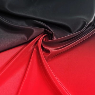 58'' Wide By Yards Glossy Dance Stage Material Red Black Ombre Fabric Koshibo