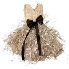 Vestido de princesa dorado para 1/6 trajes de muñeca cinta vestido de fiesta ropa de muñeca