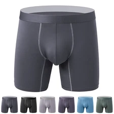 Sexy Mens Lengthened Boxer Briefs Comfortable for Sleep and Relaxation