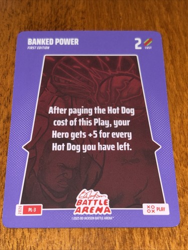 Bo Jackson Battle Arena PL-3 SP Banked Power Play Card RARE