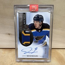 Upper Deck 2021-22 The Cup Rookie Auto Patch Jake Neighbours Blues  /249