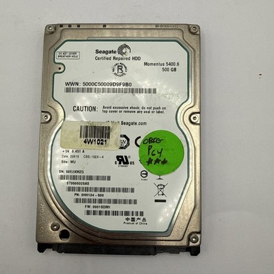 HDD Hard Drive SATA Laptop 2.5'' Seagate Momentus ST9500325AS 500GB