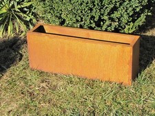 Fioriera in acciaio inox 30x20x80 cm fioriere sopravaso fioriera trogolo...