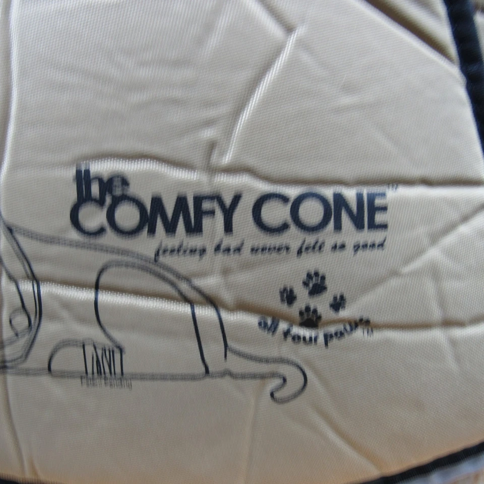 Collar de recuperación para mascotas The Comfy Cone grande 25 cm protector suave perro gato cono bronceado Foto 4 de 4