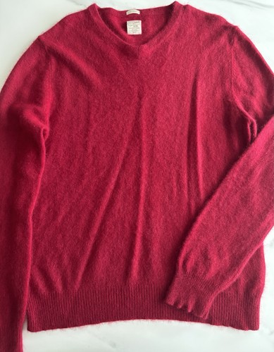 Article 365 Bright Red Crewneck Cashmere Sweater Sz XL
