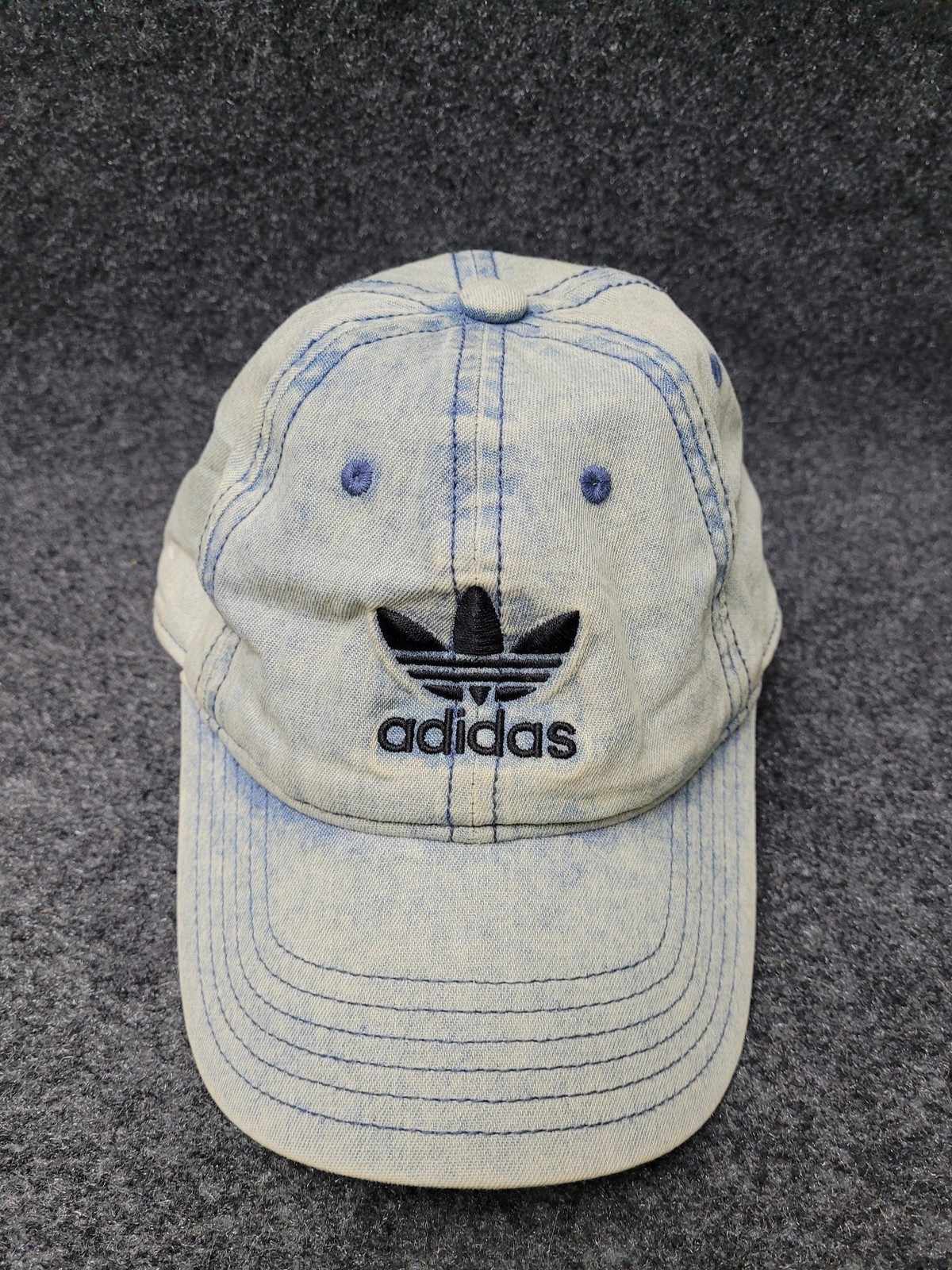 S One Size Blue Denim Baseball Logo