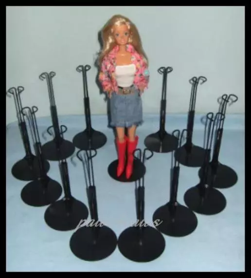 12 Black Kaiser 2275 BARBIE Doll Stands fit Monster High Fashion Royalty