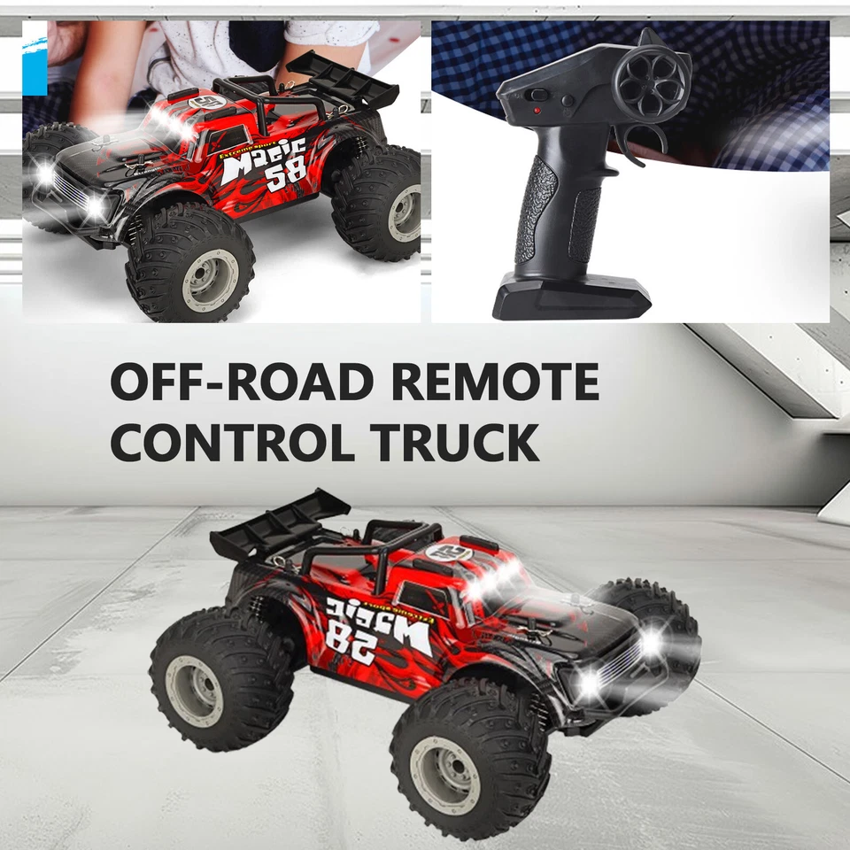 1:18 RC Off-road Car Racing Monster Truck Cars Remote Control Car Drift ChildE4 - Image 4 of 4
