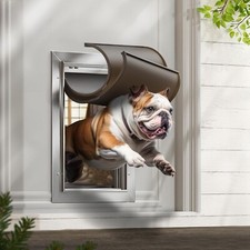 VOSOIR Dog Door for door, Medium Doggy Door brand new in box ships asap aluminum