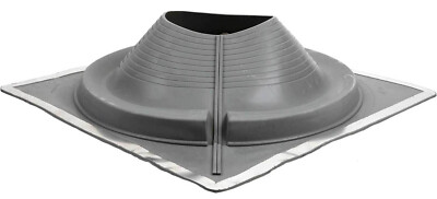 #9 (9-1/2'' to 20'') DEKTITE SQUARE BASE COMBO PIPE FLASHING BOOT: GRAY EPDM
