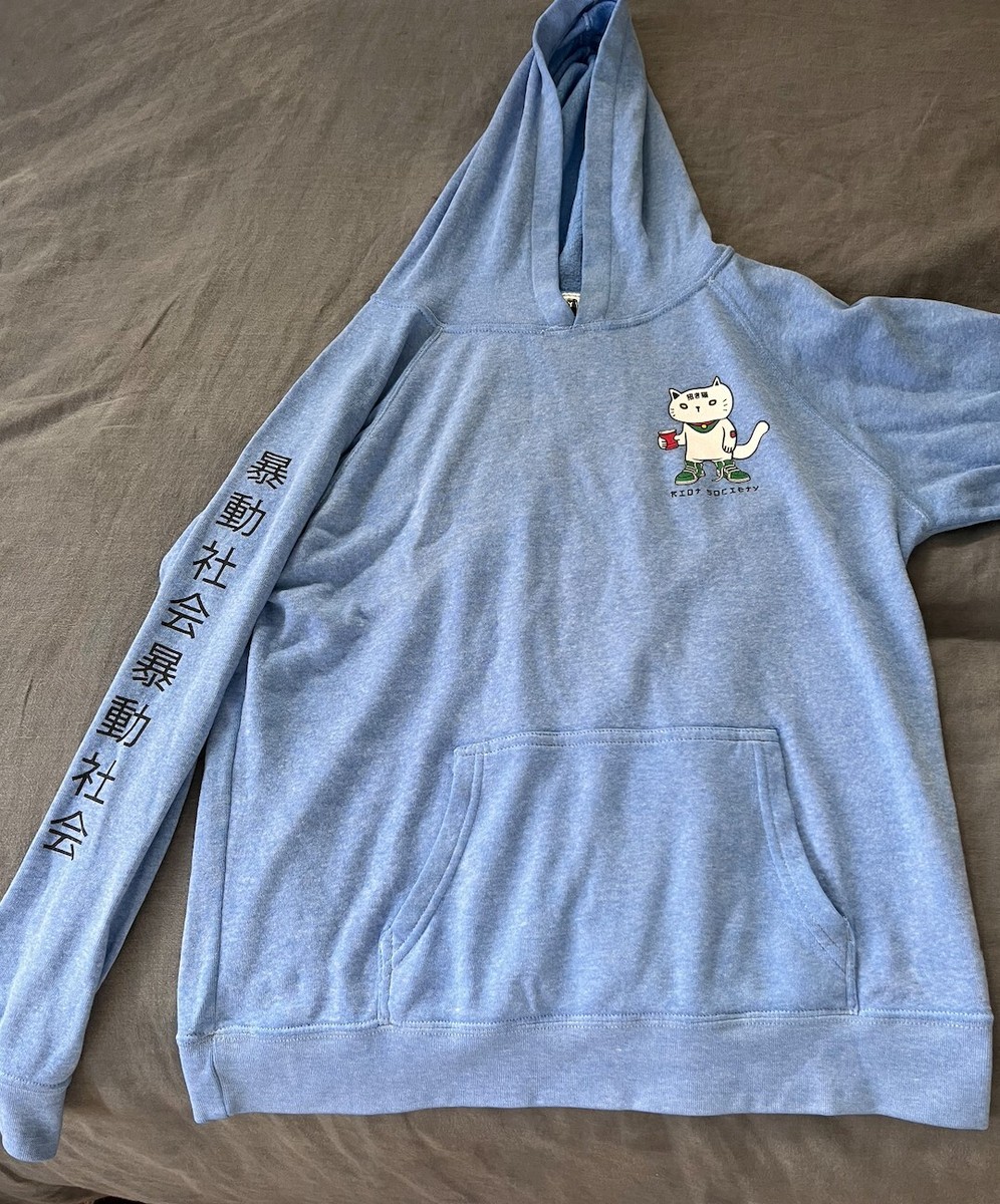 Kids Riot society hoodie Lucky You Size YOUTH Large Blue Used