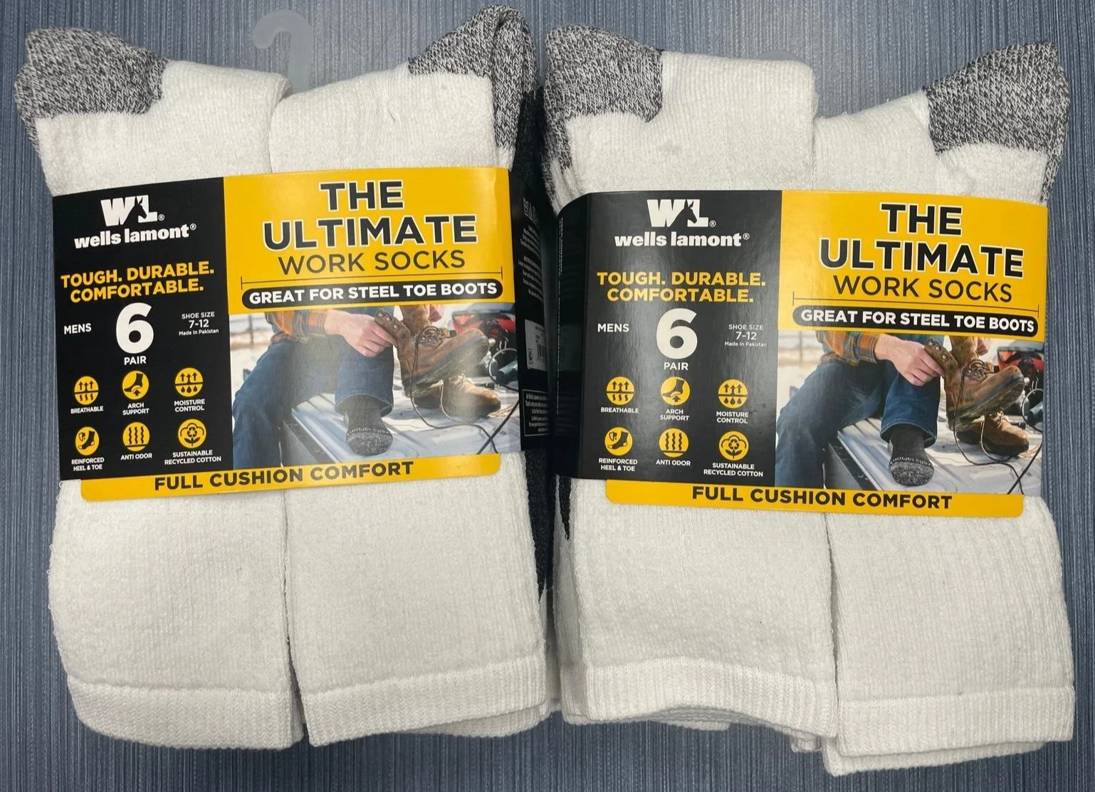 12 Pair x Wells Lamont Mens Size 7-12 Ultimate Work Socks For Steel Toe Boots
Opens in a new window
