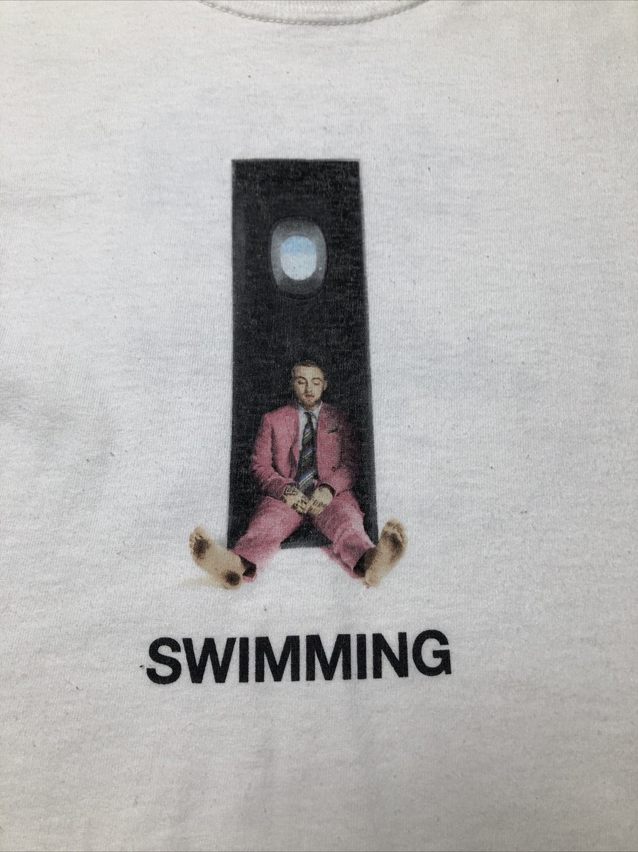 Mac Miller Swimming Album Shirt White Rap Hip Hop 2018 Tour