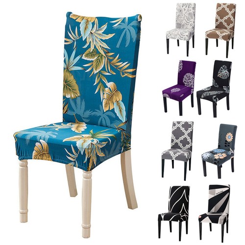 Stretch Printed Chair Cover Dining Seat Cover Slipcover Removable Party Decor - Picture 7 of 25
