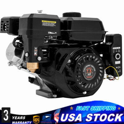 #ad 7.5HP Electric Start Horizontal Engine 4 Stroke 212CC Go Kart Gas Engine Motor $140.57