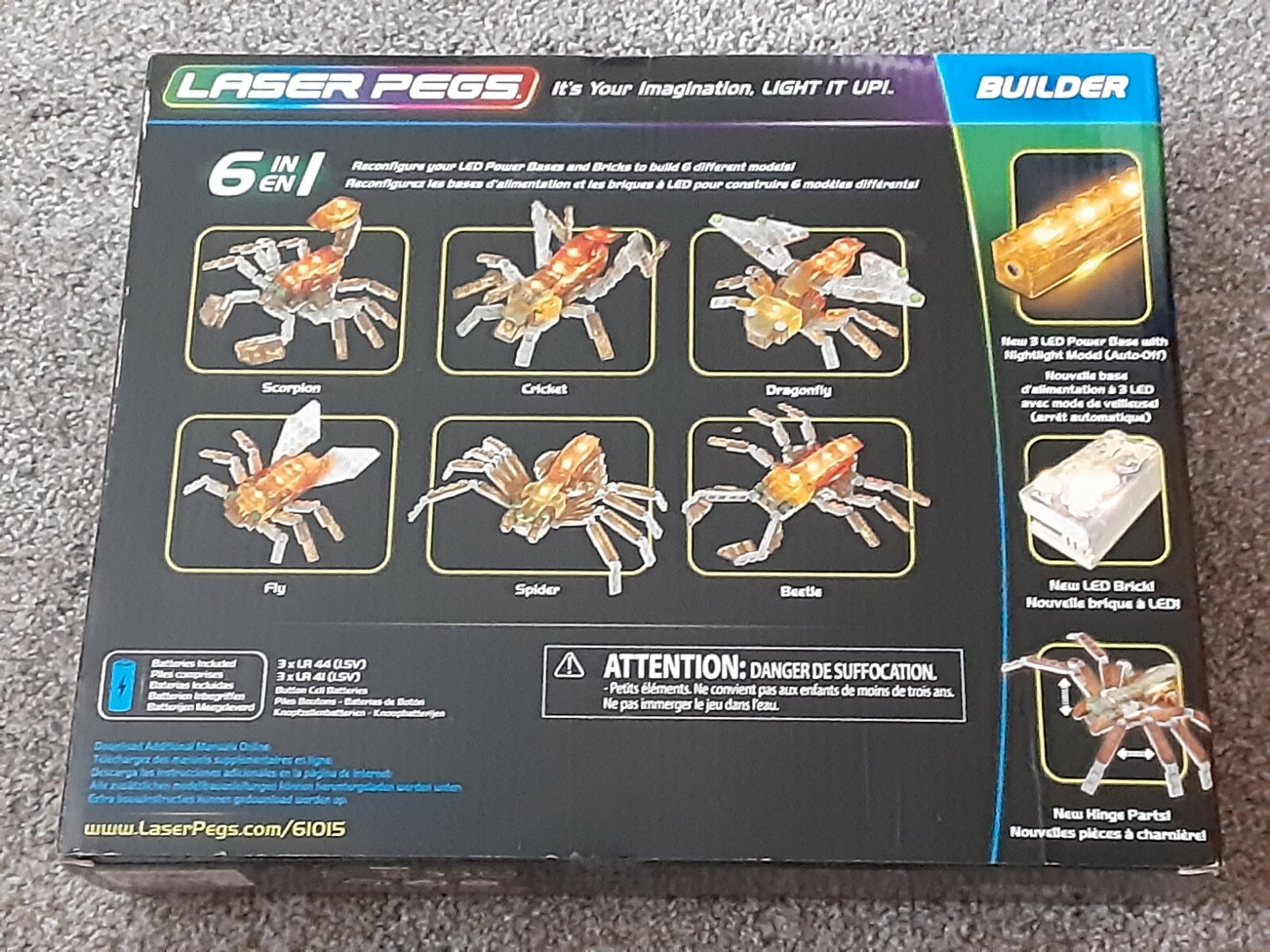 laser pegs spider