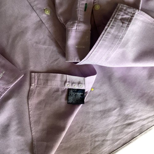 Tommy Hilfiger Shirt Adult S Lilac Button Up Long Sleeve Oxford Cloth Mens - Picture 5 of 8