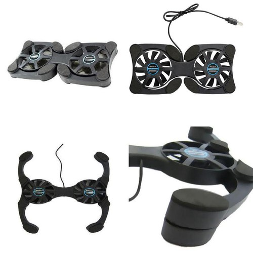 Foldable Mini Notebook Cooler Laptop USB Double Cooling H6K3❉ Pad gut M7H7