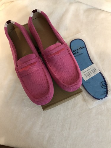 New JBB Womens Flat Shoes 8.5 Knit Driving Loafer Pink Slip On Casual Walking - 第 1/11 張圖片