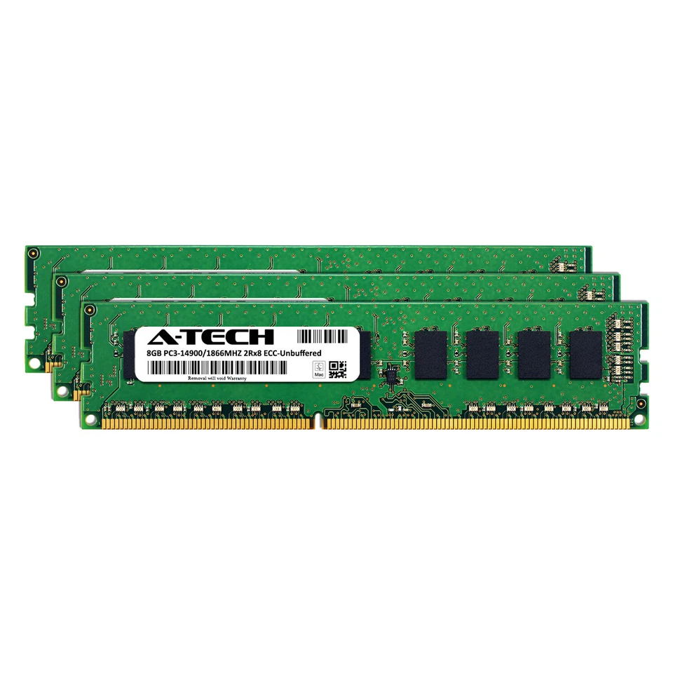 24GB KIT 3X 8GB PC3-14900 1866 MHZ ECC A1481 UNBUFFERED APPLE Mac Pro MEMORY RAM - Image 2 of 4