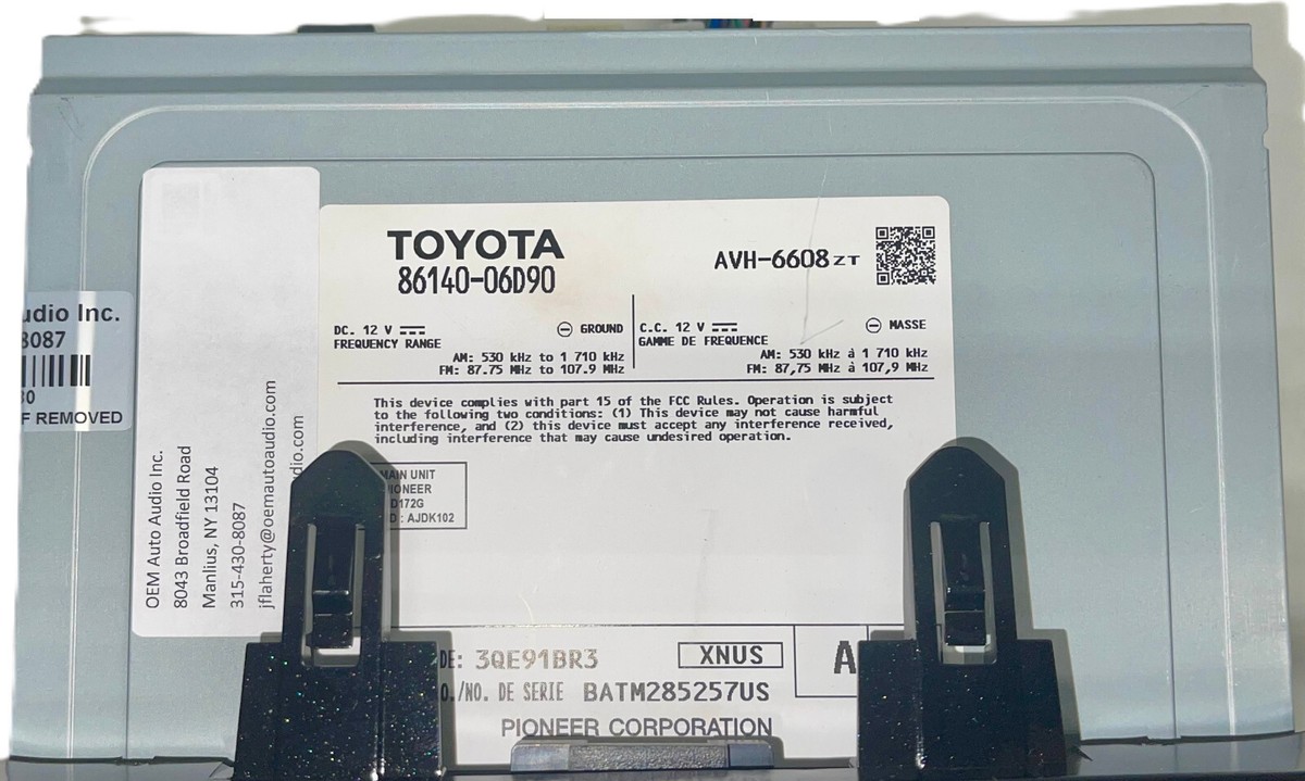 86140-06D90 2020-2024 Toyota Camry Radio Navigation *REFURBISHED