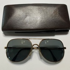 Vintage Luxottica Director Gold Aviator Sunglasses FRAMES No Lenses