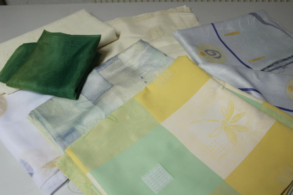 Stoff zum Basteln Stoffpaket beige blau grün Dekostoff nähen basteln dekorieren - Bild 2 von 4