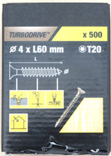 Turbodrive Wood Screws T20  (Dia) 6 X (L) 60 mm - Pack of 500 Free P&P