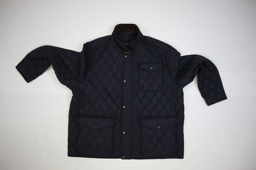 Polo Ralph Lauren Beaton Water Resistant Quilted Jacket Navy w Corduroy Mens 4XB - Picture 3 of 10