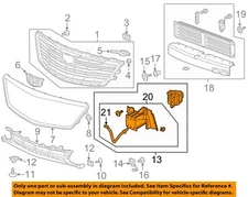 GM OEM 16-18 CT6 Front Bumper Grille Components-Camera 23283518