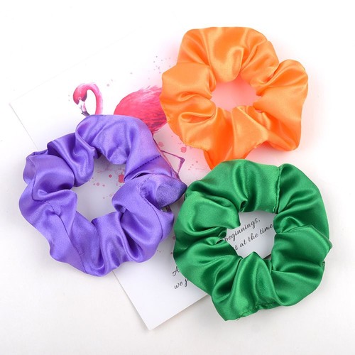 Handmade Multicolor Scrunchie - 3.9inch Elastic Hair Band Women Ponytail Holder - Picture 10 of 52