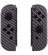 Black Silver Carbon Fiber Full Housing Shell Case  Buttons for Nintendo Switch