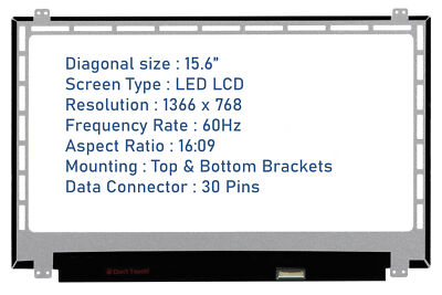 Schermo LCD 15.6" Per Acer Aspire 3 A315-21/A315-31 – HD 1366x768 Lucido, Connettore 30 Pin, Compatibile